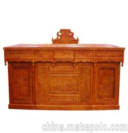 东阳红木家具厂批发2.4米精雕办公桌